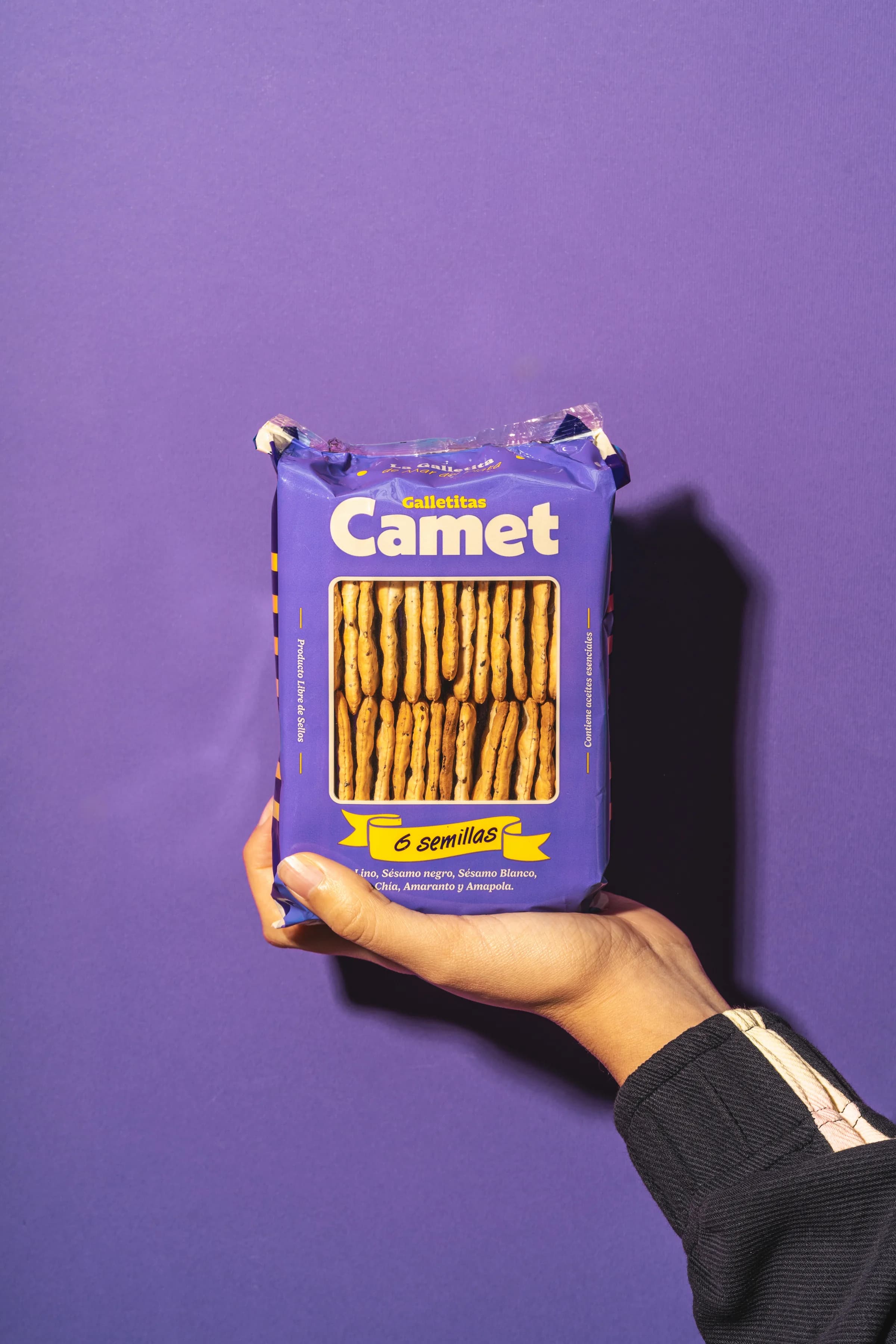 Presentación de galletitas Camet 6 semillas
